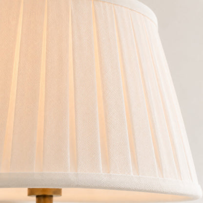 Wandlamp met Geplisseerde Stoffen Kap – Klassieke Verlichting voor Slaapkamer en Woonkamer