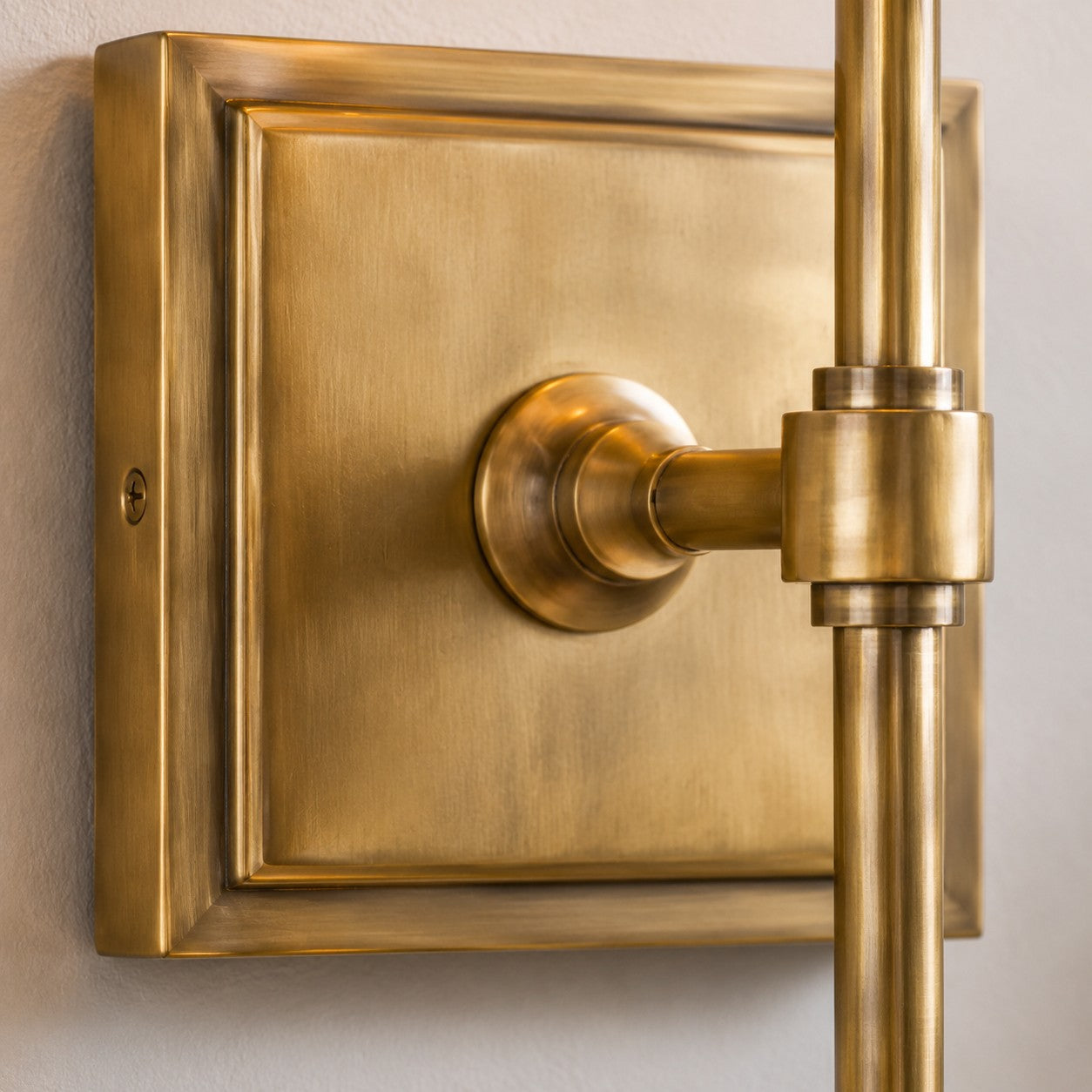 Wandlamp met linnen kap - retro metalen wandverlichting voor slaapkamer en gang