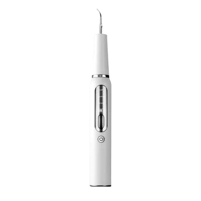 Ultrasoon Tandreiniger USB Oplaadbaar met LED-Verlichting 3 Standen voor Professionele Mondzorg Thuis Wit