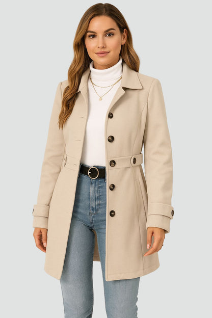 Dames Trenchcoat Zomerjas Licht Getailleerd Ceintuur - StudioMarella