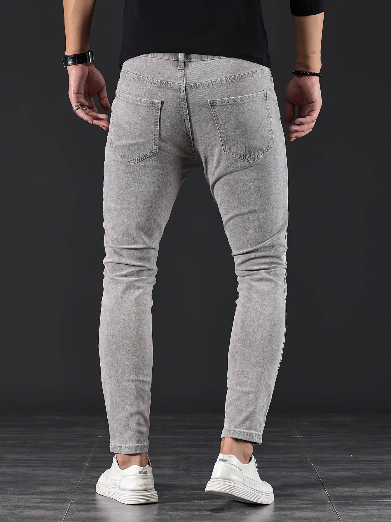 Heren Skinny Jeans – Slim Fit Spijkerbroek met Rits en Stretch