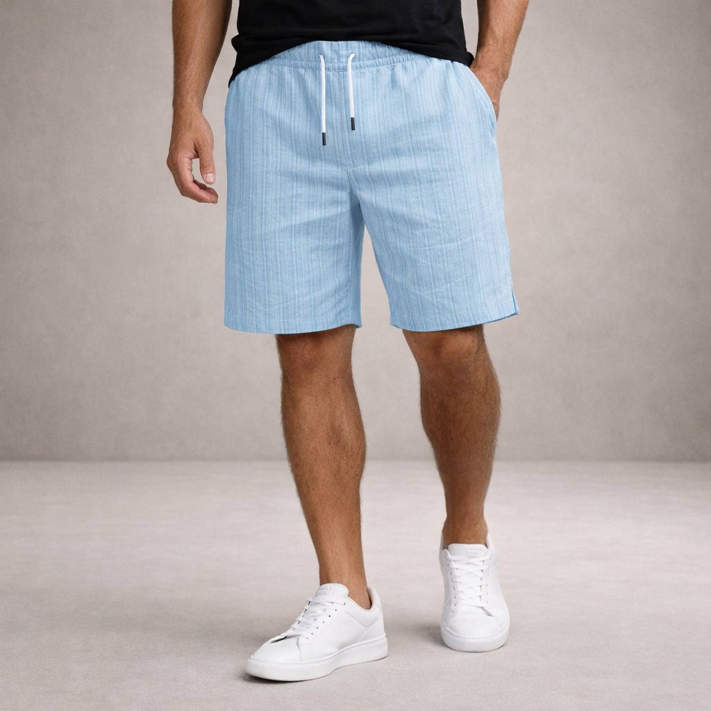 Korte Herenbroek Linnen Ademend Zomerbroek Casual Fit