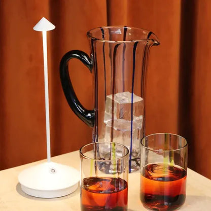 Tafellamp Draadloos Dimbaar LED Oplaadbaar USB Binnen Buiten Aluminium Wit Goud Zwart Grijs