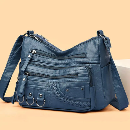 Vintage Handtas Vegan Leer Elegante Schoudertas Dames Retro Stijl Dagelijkse Tas Mode Accessoire Vrouwen