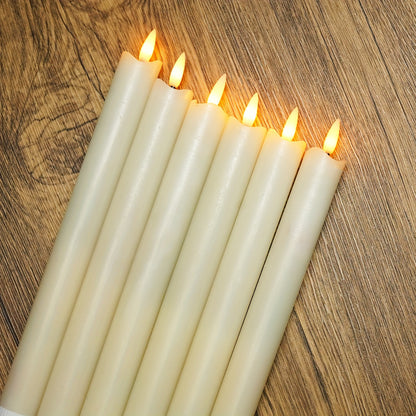 LED Kegelkaarsen met Afstandsbediening – Vlamloze Kaarsen in Ivoor voor Sfeervolle Tafeldecoratie