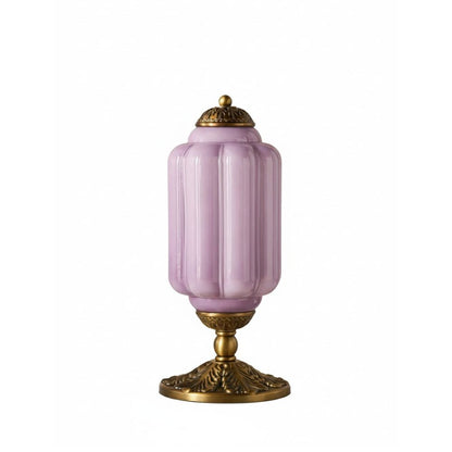 Glazen Tafellamp met Scallop Design Vintage Stijl Slaapkamer Woonkamer Accentverlichting Zwart Messing Matglas