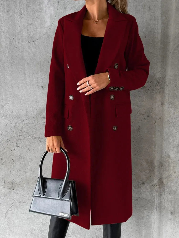 Dames Winterjas Waterdicht Warm Met Revers