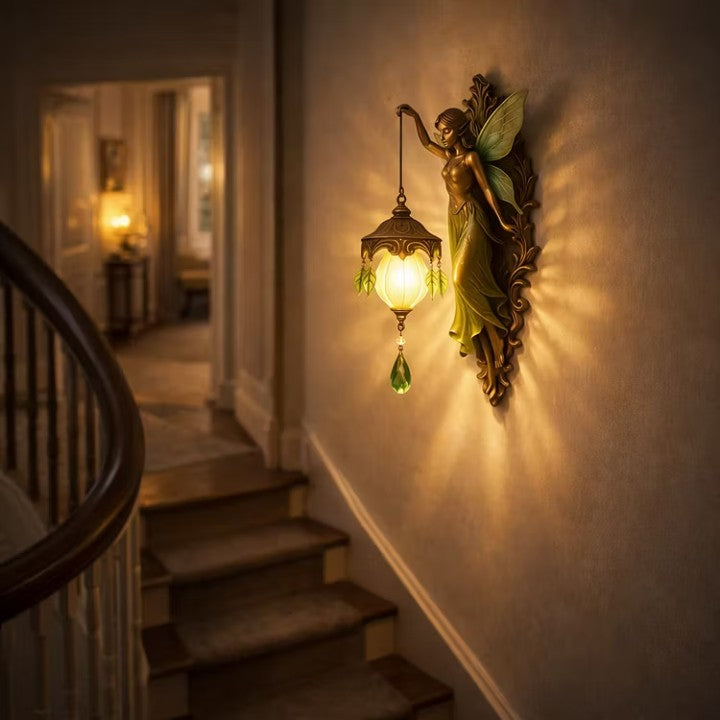 Handgemaakte Wandlamp met LED-verlichting Fantasiefiguren – Magische Sfeerverlichting voor Woonkamer Slaapkamer – Draadloze Wanddecoratie met Warmwit Licht