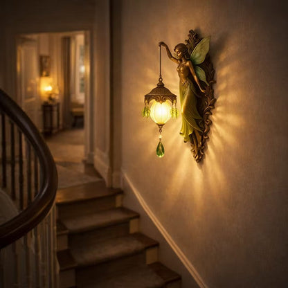 Handgemaakte Wandlamp met LED-verlichting Fantasiefiguren – Magische Sfeerverlichting voor Woonkamer Slaapkamer – Draadloze Wanddecoratie met Warmwit Licht