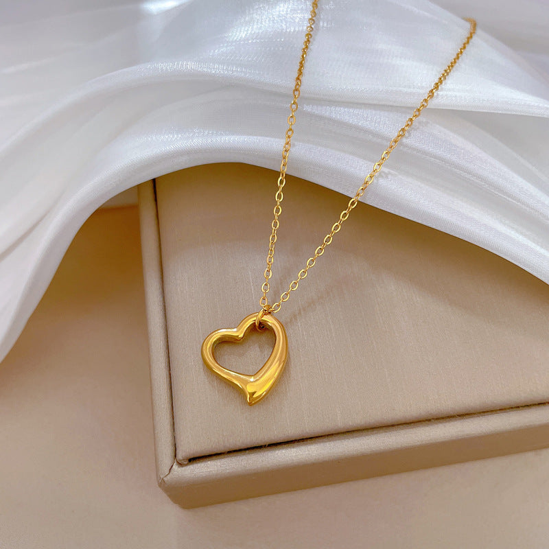 Dames Ketting Zilveren Hartjes Simpel Design