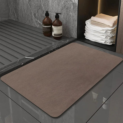 Diatomeeënaarde Badmat Sneldrogend Antislip Absorberend Duurzaam Voetmatje Badkamer Natuurlijk Steenmat