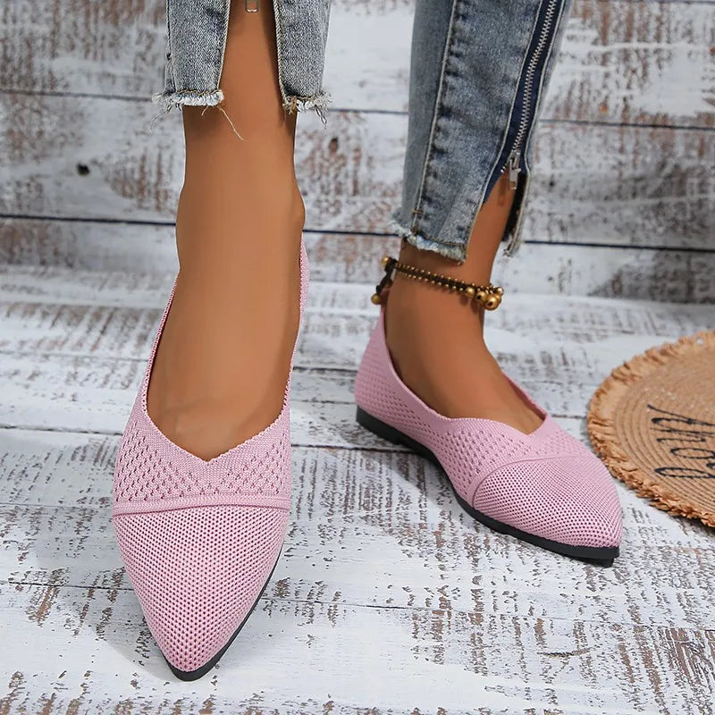 Dames Loafers van PU en Mesh met Puntneus