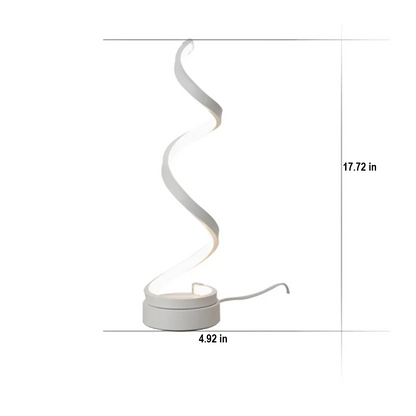 Dimbare Moderne Spiraalvormige Tafellamp 19W – Stijlvolle Gebogen Bureaulamp met Zachte Verlichting en Energiezuinige LED voor Thuis en Kantoor