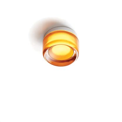 Wandlamp LED Acryl Aluminium Amber Dimple Design Compact 13cm Woonkamer Slaapkamer Sfeerlamp