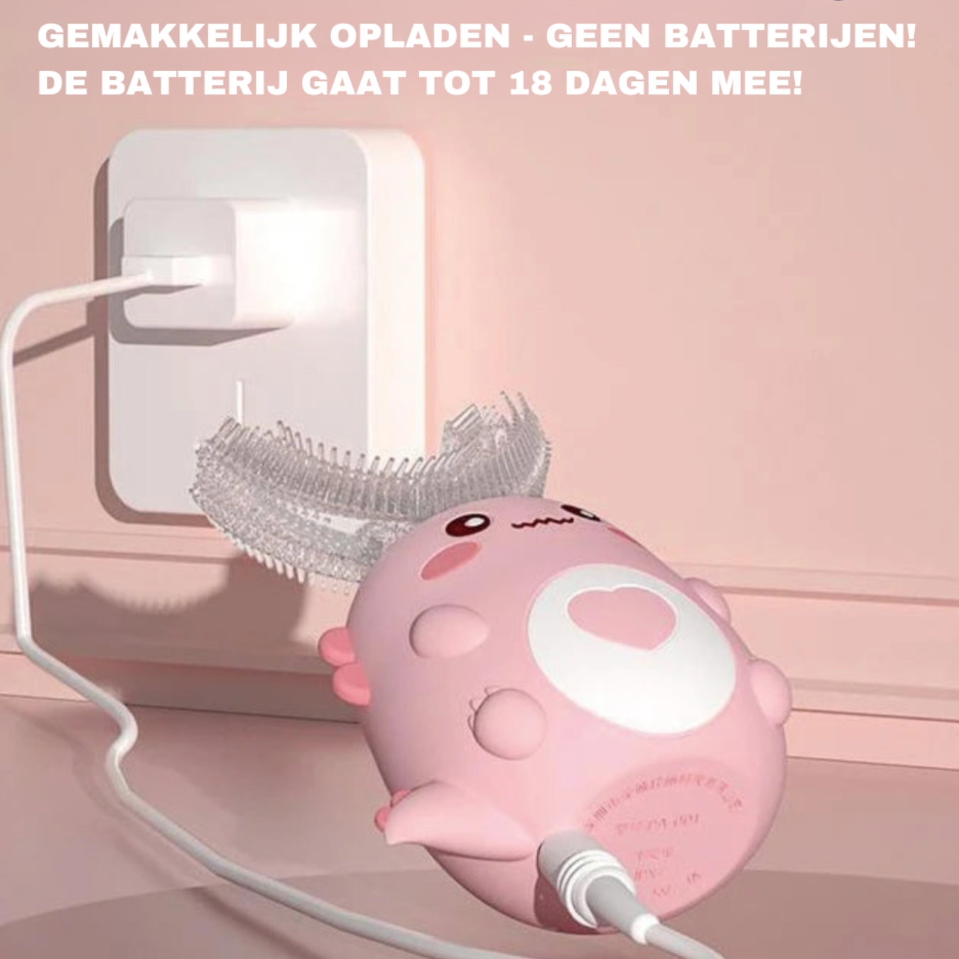 360° Kindertandenborstel Elektrisch Siliconen U-Vorm 2-12 Jaar Zacht Oplaadbaar USB Melktanden Peuter