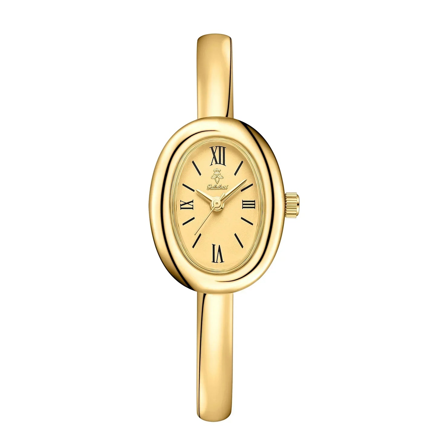 Ovale Armband Horloge – Modern & Klassiek Dameshorloge met Luxe Gouden Uitstraling