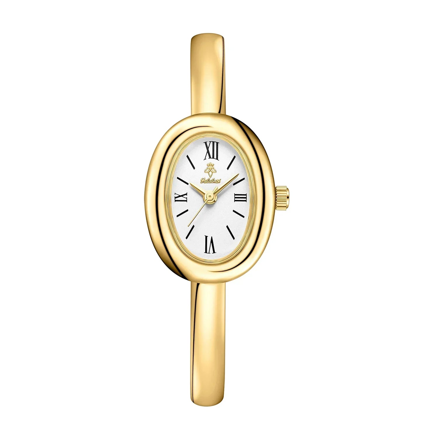Ovale Armband Horloge – Modern & Klassiek Dameshorloge met Luxe Gouden Uitstraling