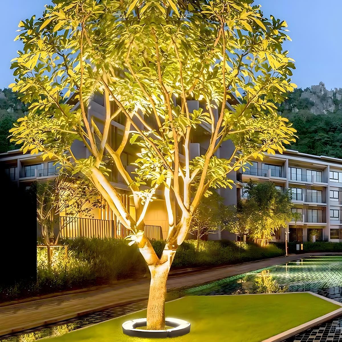 Tuinspot LED Boog Grondpen 12W Zwart Tuin Oprijlaan Boom Verlichting IP65 Landschapsverlichting Prikspot RGB Warmwit Buiten Spotlight