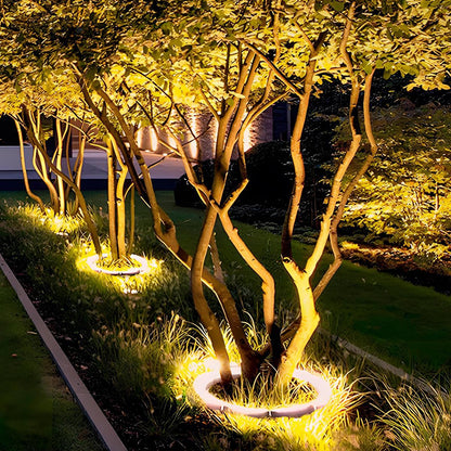 Tuinspot LED Boog Grondpen 12W Zwart Tuin Oprijlaan Boom Verlichting IP65 Landschapsverlichting Prikspot RGB Warmwit Buiten Spotlight