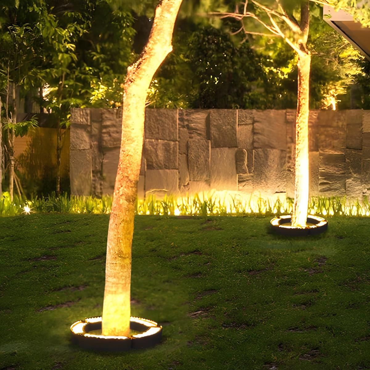 Tuinspot LED Boog Grondpen 12W Zwart Tuin Oprijlaan Boom Verlichting IP65 Landschapsverlichting Prikspot RGB Warmwit Buiten Spotlight
