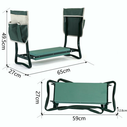 Opvouwbare Tuinknieler en Zitbank met Gereedschapstassen – Ergonomische Tuinhulp tot 150 kg