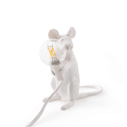 Decoratieve Muisvormige Tafellamp – Modern Design in Kunsthars – LED Verlichting voor Woonkamer, Slaapkamer & Kantoor