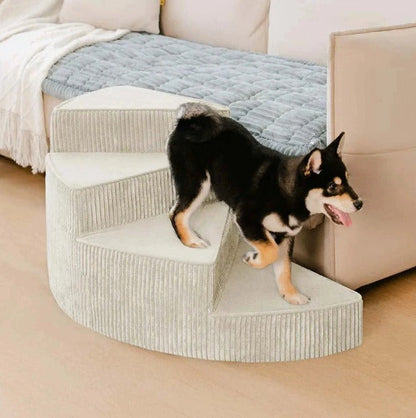 Hondentrap Schuimrubber met Antislip Treden voor Bed en Bank Linker- of Rechteropstelling Huisdiertrappetje