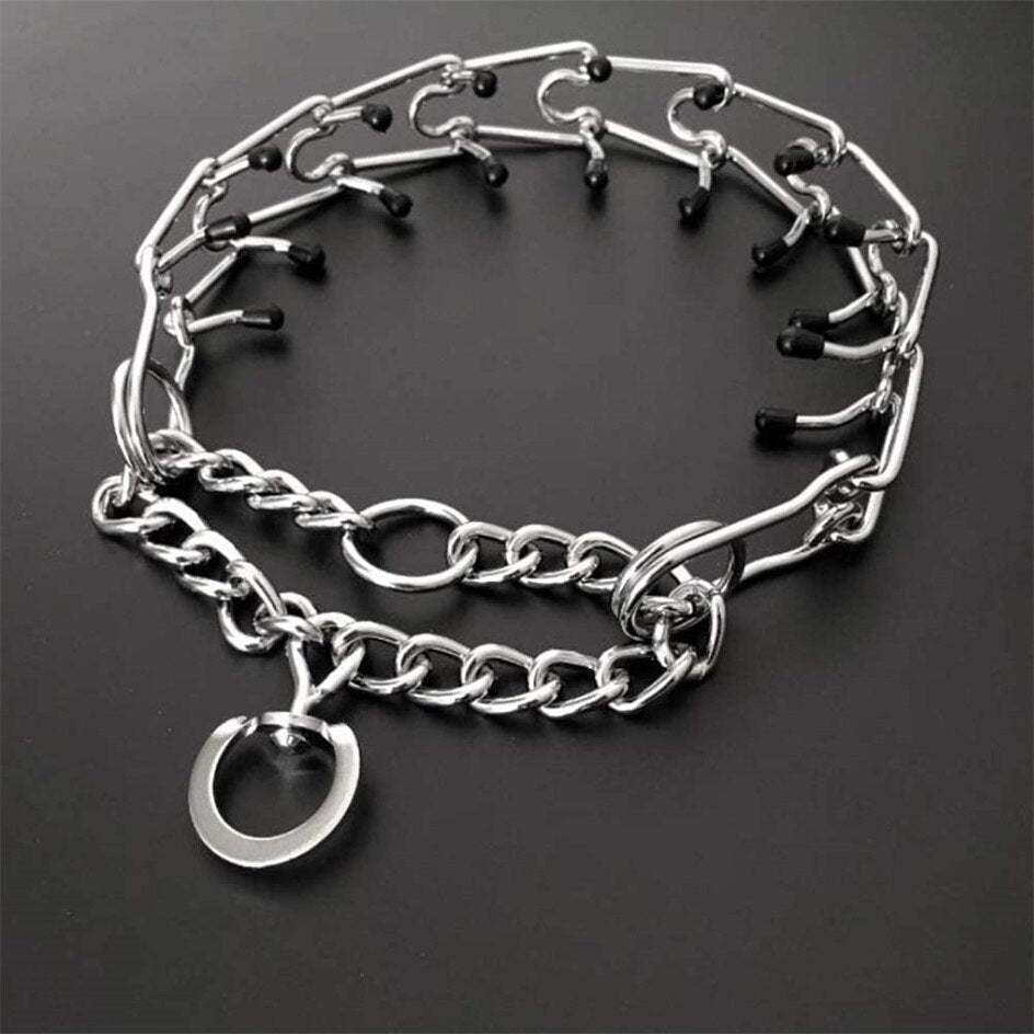 Verstelbare Trainingsband Hond met Gummi Punten Metalen Schakels Medium tot Groot Gedragstraining Opvoeding