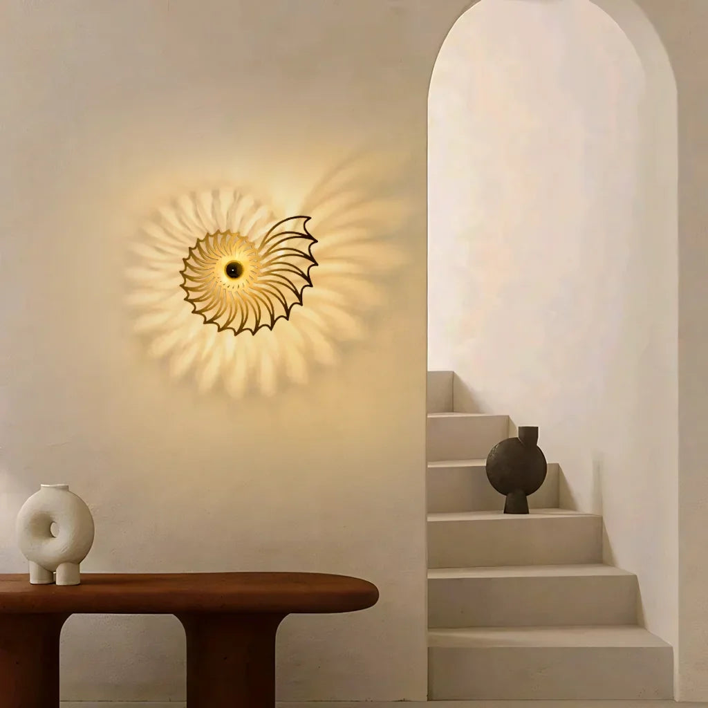 Wandlamp Trapopgang Rond 35 tot 50 cm Keramiek Handgemaakt Snoer 150 cm Goud of Zwart