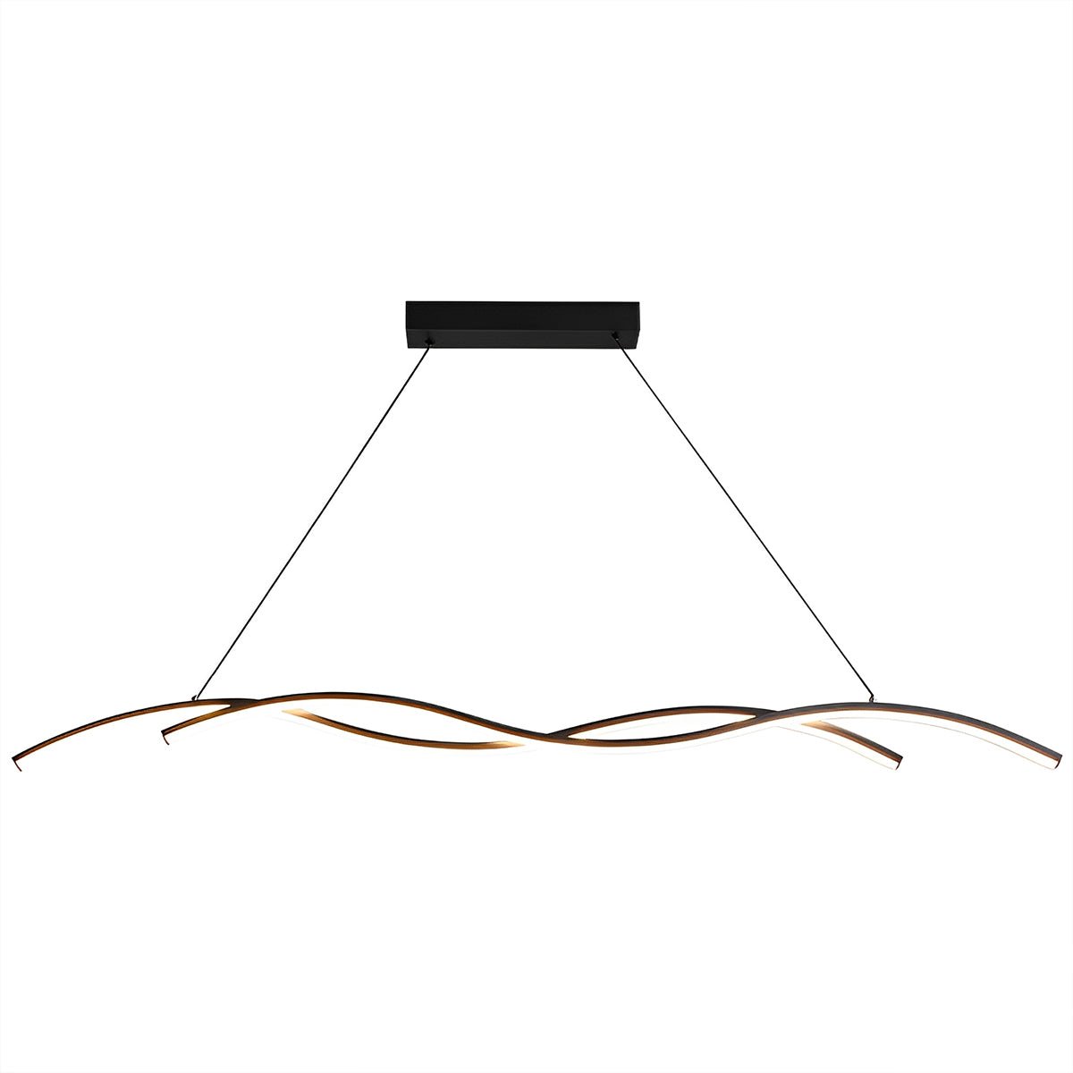 LED Hanglamp Golf Aluminium Zwart Dimbaar Eetkamer Woonkamer Golvende Hanglamp Eettafel Café Pendel Modern