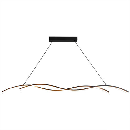 LED Hanglamp Golf Aluminium Zwart Dimbaar Eetkamer Woonkamer Golvende Hanglamp Eettafel Café Pendel Modern