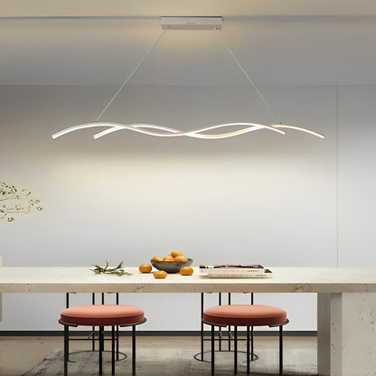 LED Hanglamp Golf Aluminium Zwart Dimbaar Eetkamer Woonkamer Golvende Hanglamp Eettafel Café Pendel Modern