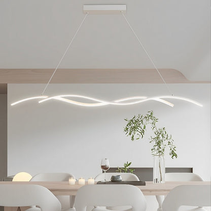 LED Hanglamp Golf Aluminium Zwart Dimbaar Eetkamer Woonkamer Golvende Hanglamp Eettafel Café Pendel Modern