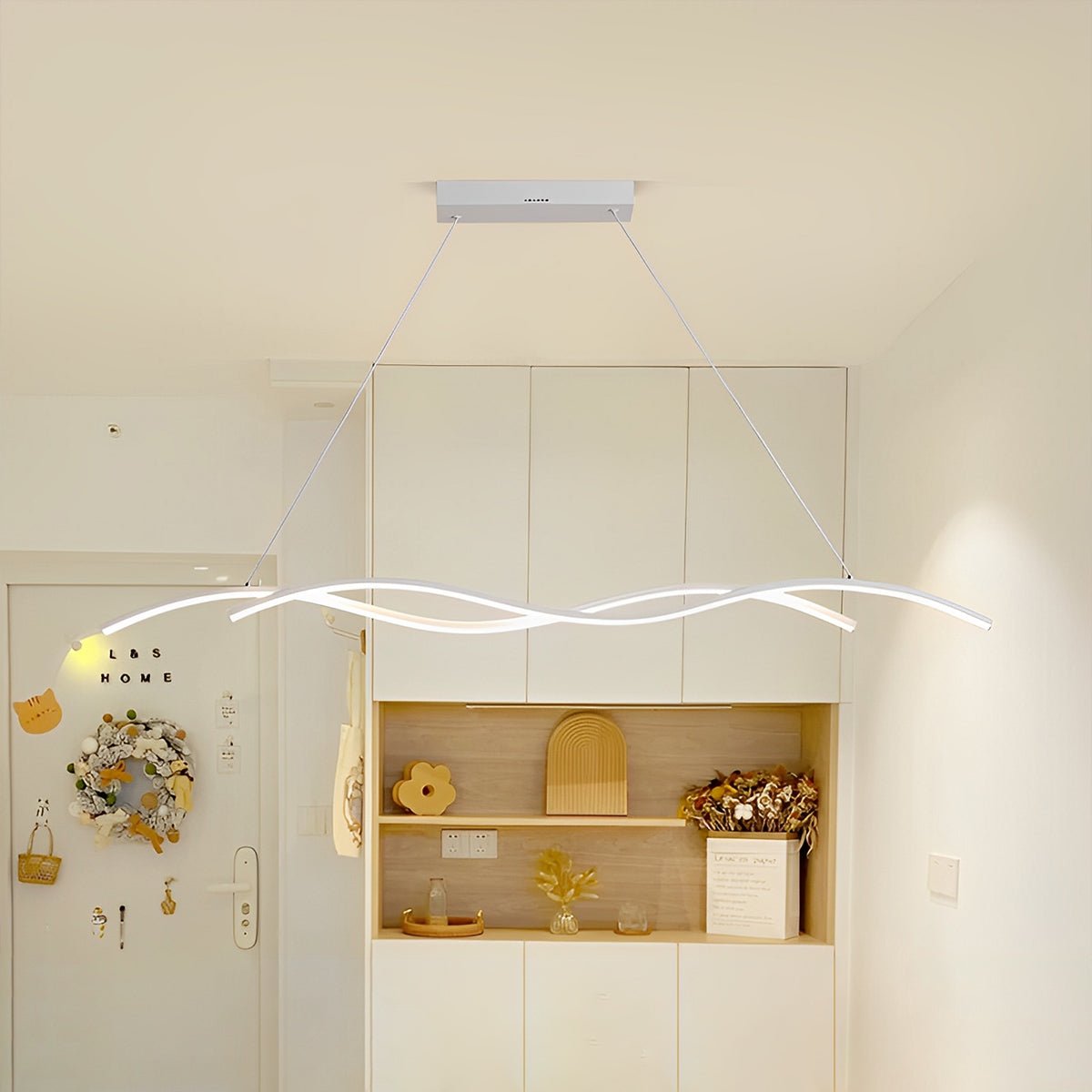 LED Hanglamp Golf Aluminium Zwart Dimbaar Eetkamer Woonkamer Golvende Hanglamp Eettafel Café Pendel Modern
