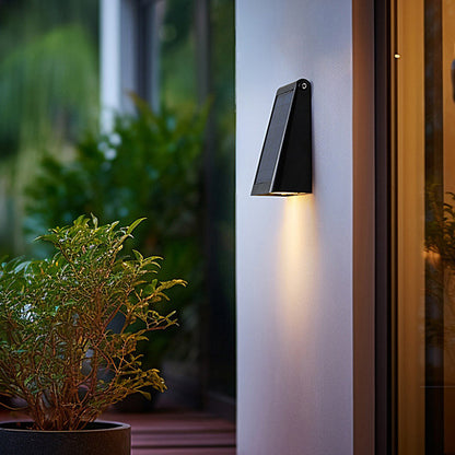 Solar Downlight Wandlamp Voor Buiten Met Verstelbaar Zonnepaneel En IP65