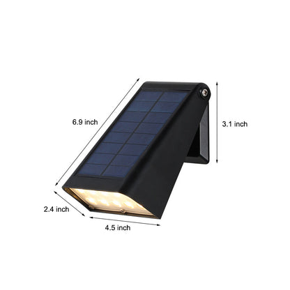 Solar Downlight Wandlamp Voor Buiten Met Verstelbaar Zonnepaneel En IP65