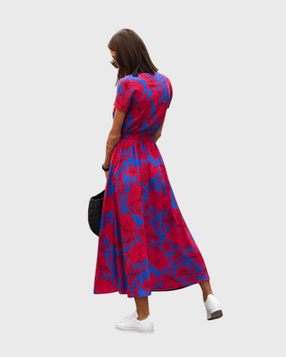 Dames Elegante Zomerjurk Soepele Pasvorm