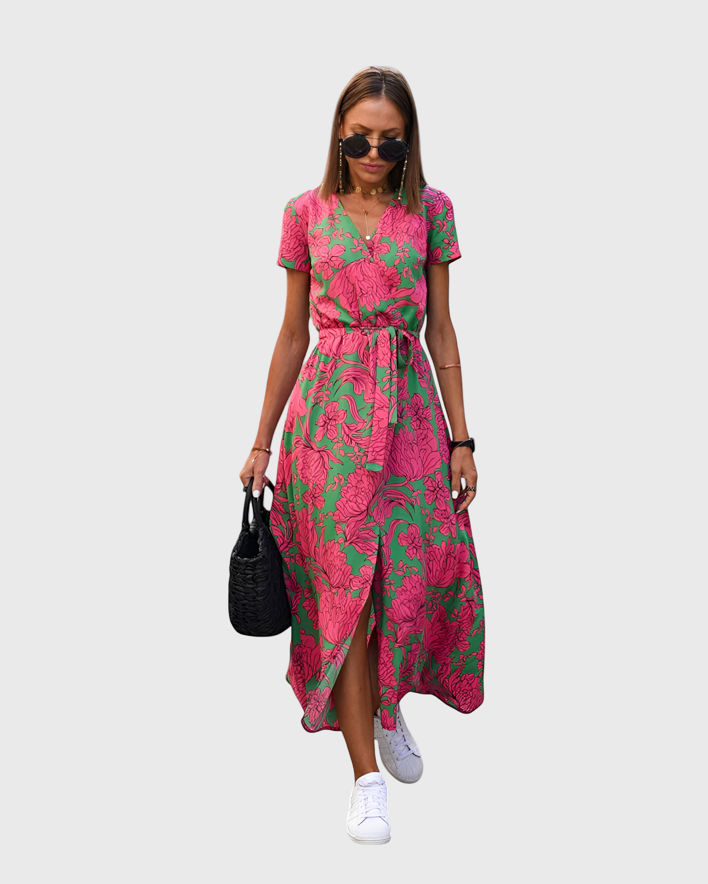 Dames Elegante Zomerjurk Soepele Pasvorm