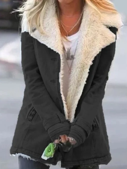 Dames Fleece Jas Warm met Sherpa Lining