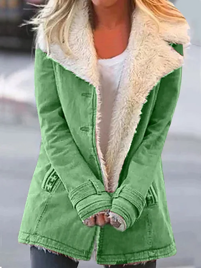 Dames Fleece Jas Sherpa Lining Warm en Zacht