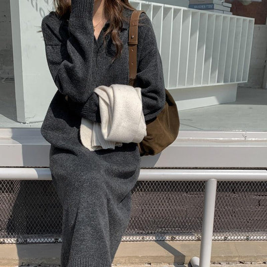 Vrouwelijke Trui Jurk Warm en Comfortabel