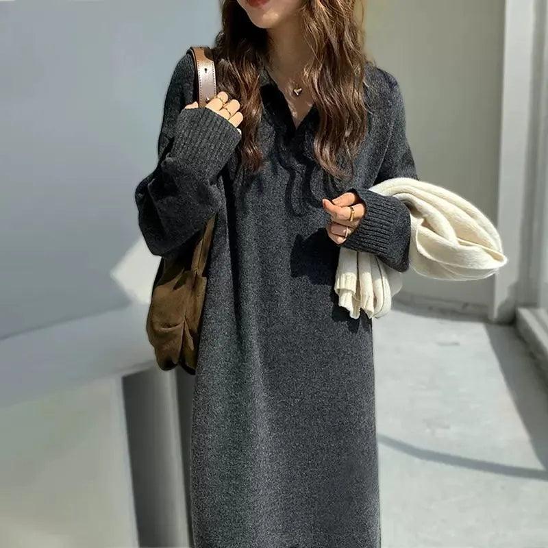 Vrouwelijke Trui Jurk Warm en Comfortabel - StudioMarella