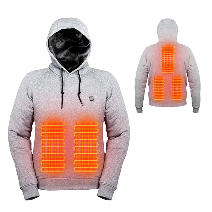Verwarmde Unisex Hoodie met Verwarmingselement