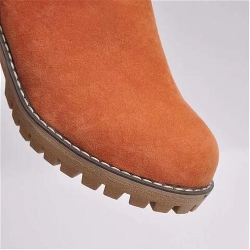 Hoge Leren Winterlaarzen Zwart Met Zachte Zool