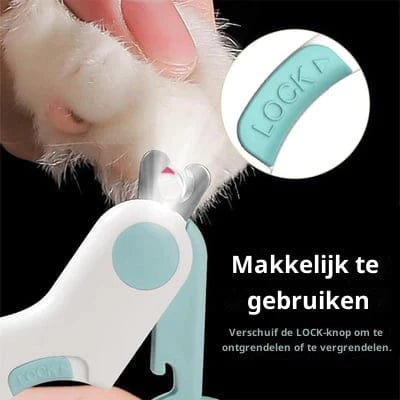 Nagelschaar huisdieren LED kunststof roze blauw hond kat nagelknipper met licht veilig trimmen verzorging