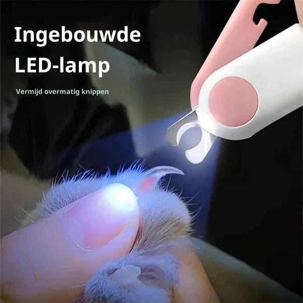 Nagelschaar huisdieren LED kunststof roze blauw hond kat nagelknipper met licht veilig trimmen verzorging