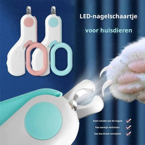 Nagelschaar huisdieren LED kunststof roze blauw hond kat nagelknipper met licht veilig trimmen verzorging