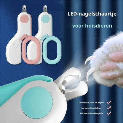 Nagelschaar huisdieren LED kunststof roze blauw hond kat nagelknipper met licht veilig trimmen verzorging