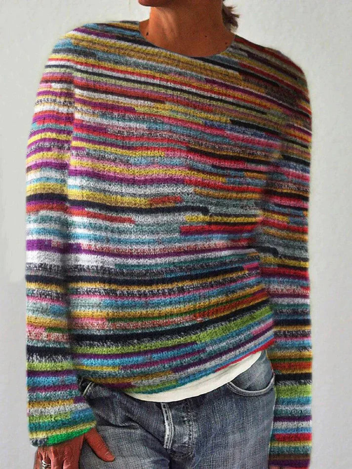 Streeppatroon Trui Lange Mouwen Unisex - StudioMarella