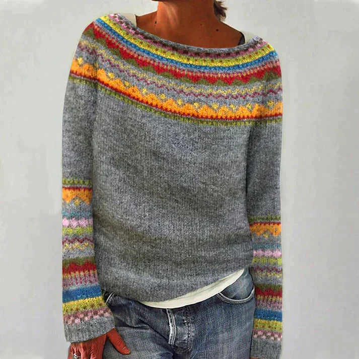 Retro Trui Lange Mouwen met Grappige Print - StudioMarella
